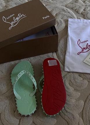 В'єтнамки жіночі christian louboutin м'ятні