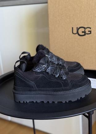 Кеди кросівки жіночі ugg чорні lowmel снікерси теплі зимові