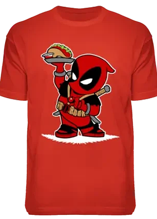 Футболка "little deadpool" красный