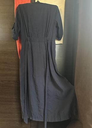 Плаття сорочка синя zara 2