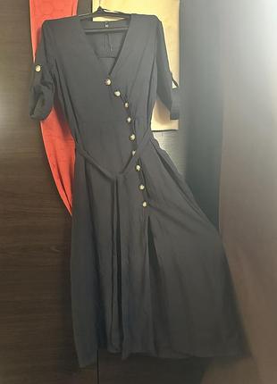 Плаття сорочка синя zara 4