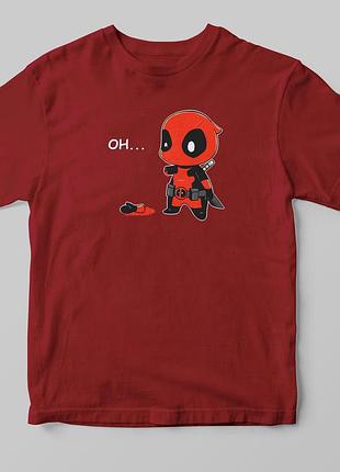 Футболка ooops deadpool а4, бордовий
