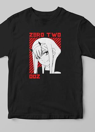 Футболка «002 zero two» а4, чорний