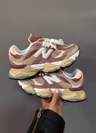 Кросівки new balance 9060 brown sparrow / beige premium