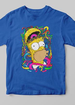 Футболка з принтом simpson синій