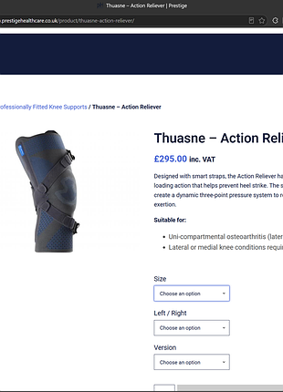Пара наколенных ортезов thuasne x fidlock 8