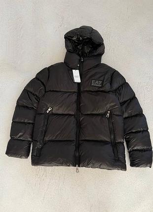 Новинка мужская зимняя куртка armani ea7 black