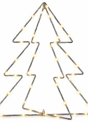 Декоративная led-елочка livarno home, 30 led, 30×30×30 см, теплый белый свет