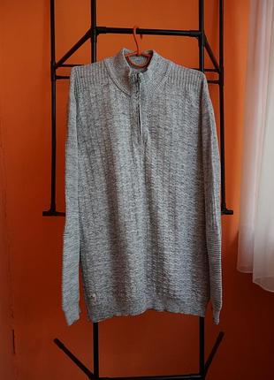 Vanguard ambassador xl | сірий half-zip светр 100% cotton
vanguard grey cable knit half-zip xl