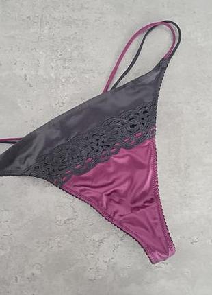 Чорні трусики стрінги з мереживом ann summers