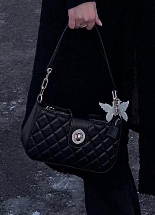 Сумка жіноча estro чорна стьобана 2
