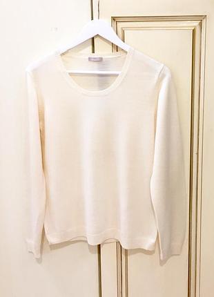Новий.светр з меріно essential  100% merino wool round neck sweater ivory оригінал   size m /l  стан нової речі