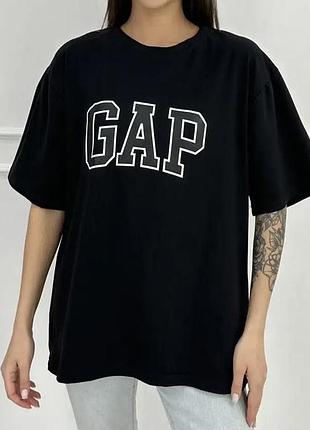 Футболка жіноча gap оверсайз графітова