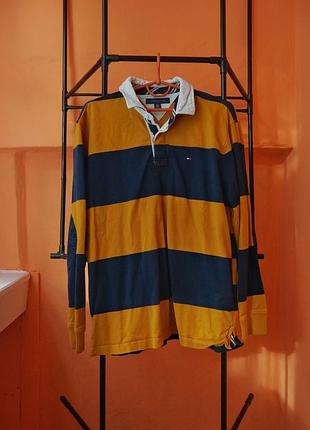 Tommy hilfiger l | регби-рубашка желтая-синяя с полосами
tommy hilfiger rugby shirt yellow navy l