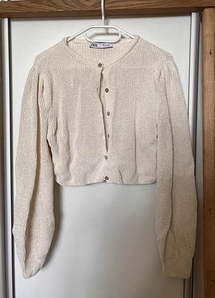 Кардиган світлого кольору жіночий zara