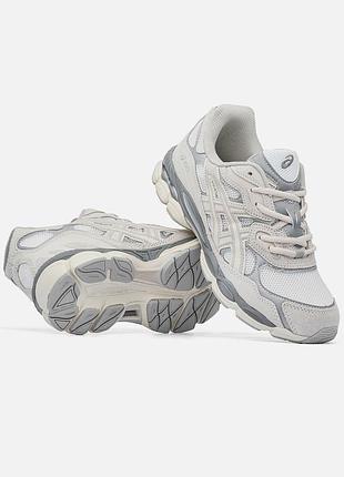 Кросівки asics gel-nyc grey beige 6