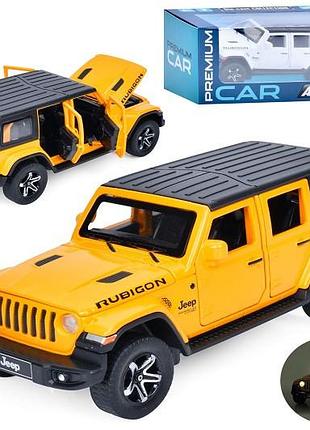 Джип ap-2080 (18шт) автосвит, 1:32, металл, инерц, 15см,звук, свет, открывающийся дверь/капот/багажные