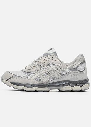 Кросівки asics gel-nyc grey beige 10