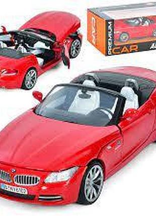 Машина ap-1933 (8шт) автосвіт, 1:24, 2010 bmw z4, метал, 17,5см, відкриваються двері та капот, гумов