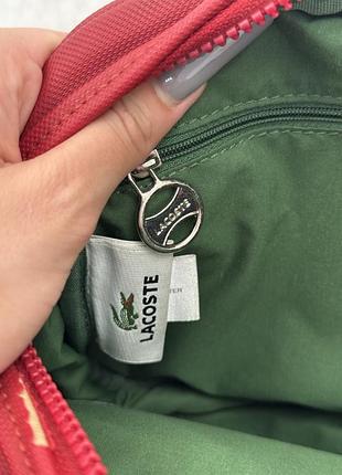 Сумка-месенджер lacoste червона через плече 5
