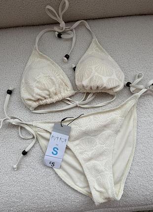 Купальник primark молочний ⭐️, роздільний, розмір s
