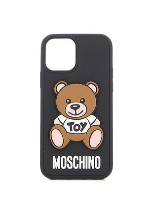 Чехол бампер для iphone 12 pro case moschino black teddy bear (usa)