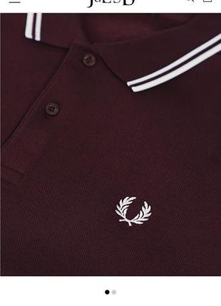 Fred perry мужской лонгслив свитшот поло теплый свекликовый