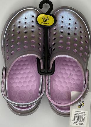 Нові дитячі крокси joybees iridescent purple р. 30 (19,3 см)