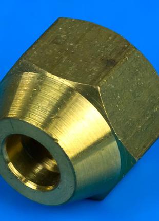 Муфта латунная 1/4" для трубки 1/4" (6,35мм) для кондиционера