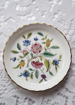Винтажная розетка minton haddon hall коллекционное мини- блюдце