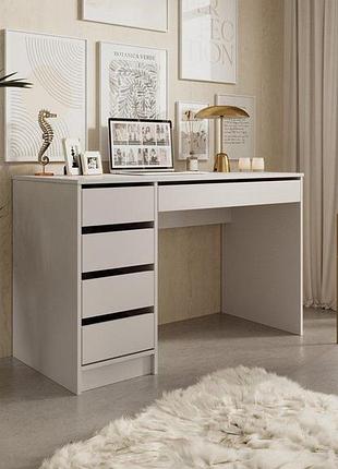 Стол туалетный письменный perfect home ада/ada 5s/120 с 5 ящиками кашемир (pfh-091309)
