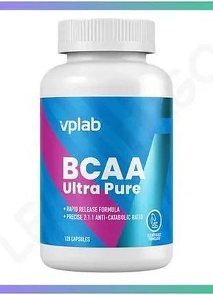 Bcaa ultra pure vplab 120 капсул для підтримки росту м'язів анаболічний ефект для спортсменів sku_2023-10-5722