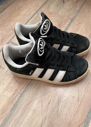 Кеди унісекс adidas campus чорні 2
