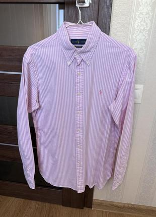 Сорочка/рубашка polo ralph lauren розмір l. stretch oxford. 100% оригінал. приталений крій.