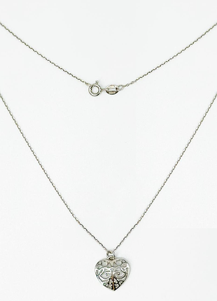 Серебряное колье родированное в стиле "tiffany", размер 45 см x 0,1 см, вес: 2.2 г
