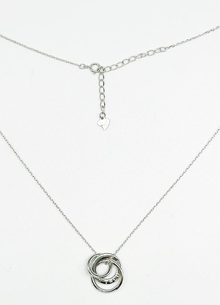 Серебряное колье родированное в стиле "tiffany", размер 50 см x 0,1 см, вес: 3.8 г