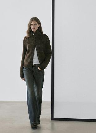 Жіночі джинси massimo dutti кльош із середньою посадкою, сині