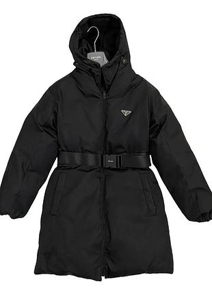 Пуховик жіночий prada чорний 6