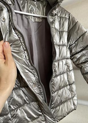 Куртка  zara срібляста 9-10 років 3