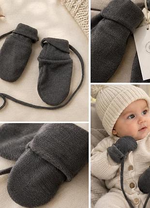 🧸 зимові рукавички для малюка name it 🤎 0-6 місяців