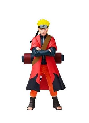 Фигурка наруто, наруто узумаки(naruto uzumaki) в плаще с сувоем 7,5см (nsh2012)