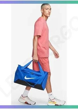Сумка nike nk brsla s duff 41l черная синяя для тренировок и путешествий 51x28x28 см sku_dm3976-480