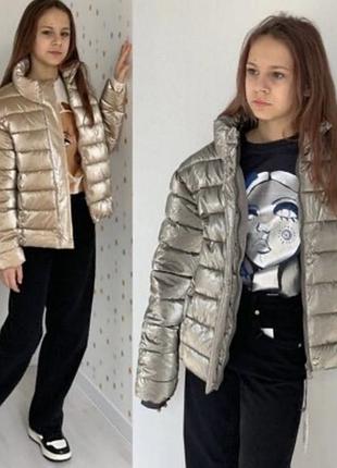 Куртка  zara срібляста 9-10 років 6