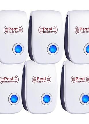 Ультразвуковой отпугиватель мышей и насекомых pest repeller (набор 6 шт) в розетку