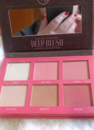 Набір декоративної косметики bh cosmetics deep blush golden highlighters