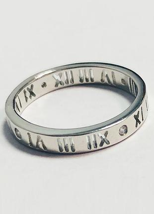 Серебряное кольцо в стиле "tiffany" со вставкой фианит, размер 18,0, вес: 2.1 г