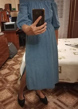 Шикарное джинсовое платье
