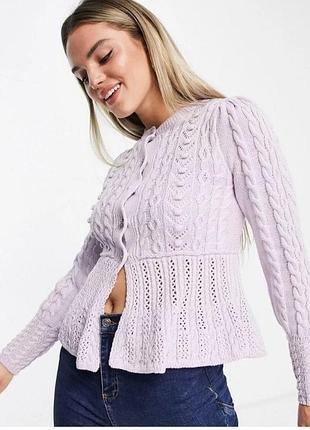 Кофта вязаная ажурная river island