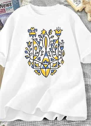 Футболка з гербом білий, l