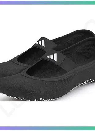 Шкарпетки для йоги adidas yoga socks чорні уні s/m нековзкі для фітнесу та тренувань sku_adyg-30101bk-nl